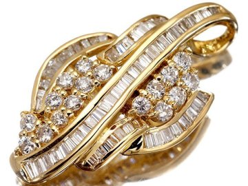 1円～【ジュエリー極】眩い輝き！極上天然ダイヤモンド1.00ct 高級K18YGペンダントヘッド k1738gi【送料無料】