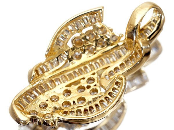  1円～【ジュエリー極】眩い輝き！極上天然ダイヤモンド1.00ct 高級K18YGペンダントヘッド k1738gi【送料無料】
