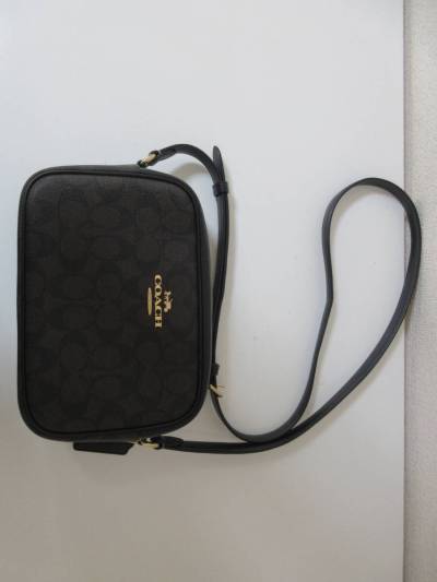 ② COACH コーチ シグネチャー ショルダーバック 総柄 CR135 ブラック ブラウン レディース 鞄 かばん ブランド バック 激安１円スタート