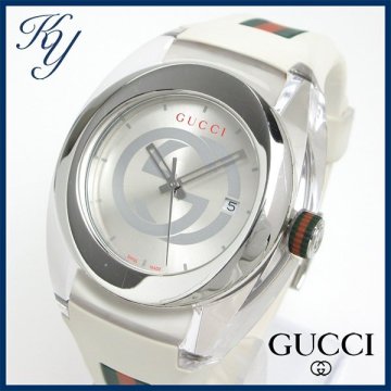 1円～ 3ヶ月保証付き 本物 人気 GUCCI グッチ シンク 137.1 シルバー メンズ 時計