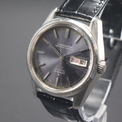 希少 グレー文字盤 KING SEIKO 56KS キングセイコー クロノメーター 5626-7040 自動巻き メダリオン 1969年製 諏訪 デイデイト メンズ