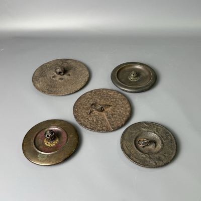 鉄瓶 蓋 5点まとめ 銅蓋 鉄蓋 煎茶道具 茶道具 摘み 龍文堂 蓋のみ