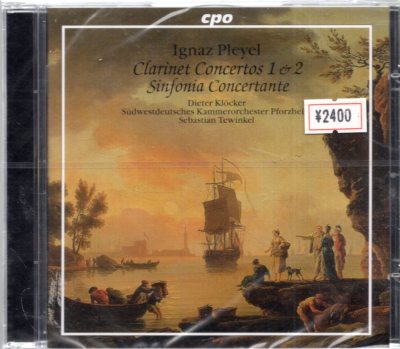 プレイエル：クラリネット協奏曲第1番・第2番、協奏交響曲 クレッカー／テヴィンケル cpo 109