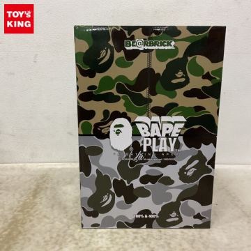 1円〜 BE@RBRICK ベアブリック A BATHING APE &times; CANADA GOOSE SHARK 100%&400%