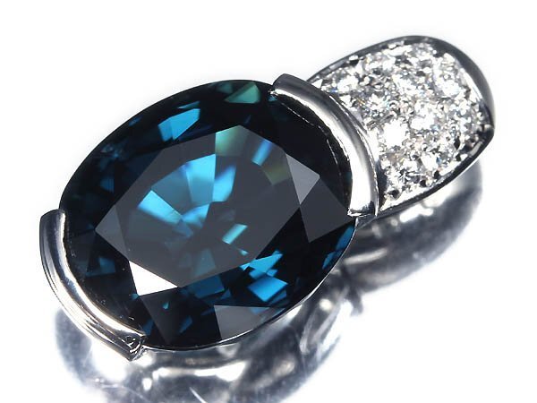  UR18289T【1円～】新品【RK宝石】≪Sapphire≫ 上質サファイア 特大6.87ct 極上ダイヤモンド Pt900 高級ペンダントヘッド ネックレス