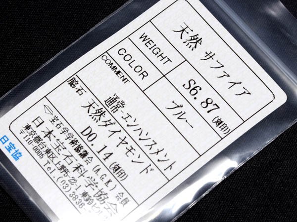  UR18289T【1円～】新品【RK宝石】≪Sapphire≫ 上質サファイア 特大6.87ct 極上ダイヤモンド Pt900 高級ペンダントヘッド ネックレス