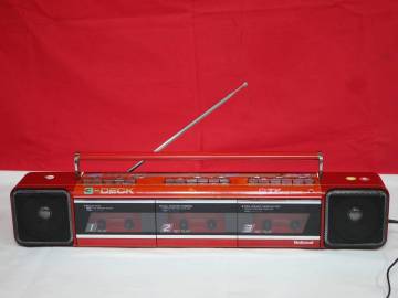 ♪昭和レトロ National RX-F333 トリプル ラブコールトリプル TV/FM/AM ステレオ 3デッキ ラジオカセットレコーダー【動作品】♪