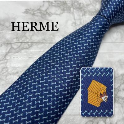 現行タグ 未使用級 エルメス HERMES ネクタイ H柄 ファソネ ドッグ 犬 シルクお散歩 スーツ シャツ カフス タイピン ジャケット ベルト