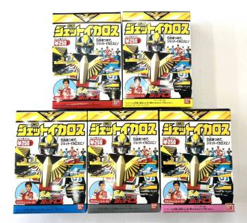 ☆【未開封 未組立】 ミニプラ ジェットイカロス 鳥人戦隊 ジェットマン 全5種 セット 食玩 当時物 レトロ ビンテージ バンダイ 1991年
