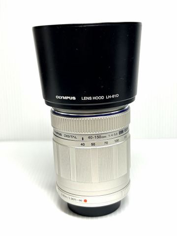 フード・フィルター付 OLYMPUS M.ZUIKO DIGITAL ED 40-150mm F4.0-5.6 R ED MSC シルバー 望遠レンズ レンズ　美品