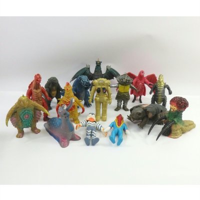 1円【ジャンク】BANDAI ウルトラ怪獣 ソフビ 15体まとめ売り/円谷プロ ナメゴン1983 キングジョー1983 など/25