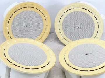 1617B04*06C▲BOSE/ボーズ・天井埋込型スピーカー 4点セット・111CL-Ⅲ・吊り金具付き・丸型・音響機器