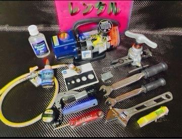 ☆008【レンタル4日間】タスコ真空ポンプ フレアリングツール デジタル真空ゲージ ・ナイログ・エアコン 取り付け工具