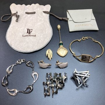 1円～　925 Sterlingスターリング刻印 2点含む アクセサリーまとめ Rey Urban Age Fausing シルバー 銀 ブローチ ジバンシー NCNR★66N3I