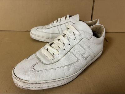 エルメス　レザースニーカー　40.5 HERMES 40 1/2 白　①