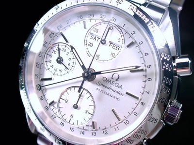 ★極美品 OMEGA &Omega; オメガ スピードマスター トリプルカレンダー バルジュー7751 3521.3000 シルバー デイデイト 綺麗！★