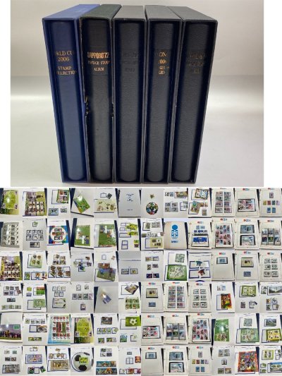 1円～【F】外国切手 アルバム オリンピック ソウル 札幌 シドニー ワールドカップ 5冊 約260リーフ 大量 現状 まとめ★flok/4343★ee7452