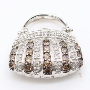 1円 D0.55ct K18WG 3.9g ホワイトゴールド ペンダントトップ アクセサリー ジュエリー 0073700 6ERT AKO KZK