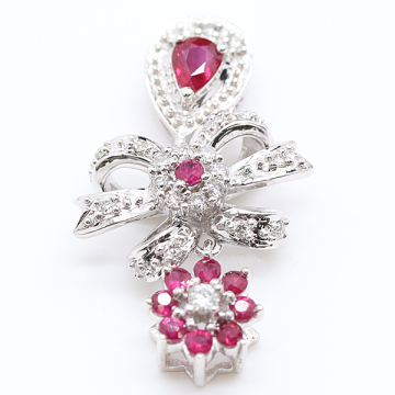 1円 R0.38ct D0.14ct K18WG 3.3g ホワイトゴールド ペンダントトップ アクセサリー ジュエリー 0049500 6ERT AKO KZK