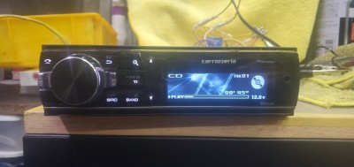 動作品/DEH-970/1DIN CDレシーバー/DSP EQ/Bluetooth/USB/スペアナ表示/VUメーター表示/carrozzeria/カロッツェリア説明書付き 売り切り
