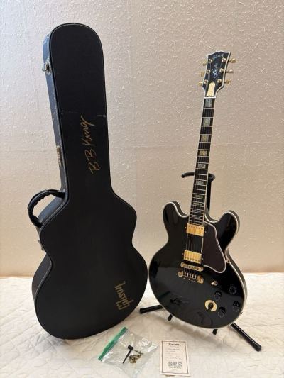 (5)1円スタート！Gibson Super Lucille ギブソン　エレキギター　B.B King ブラック系