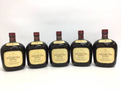 1円スタート ウイスキー whisky サントリー オールド 5本セット 750/760ml 43% 重量番号:10(124)
