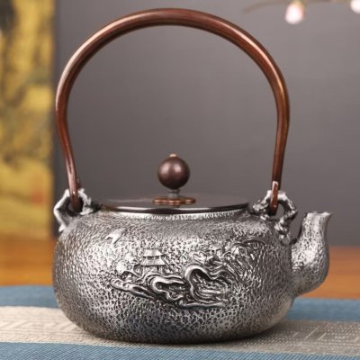 砂鉄製 南部鉄器 鉄瓶 コーティングなし 手作り純鉄 やかんを沸かす お茶の道具 800mL 純手作り 無塗装 急須