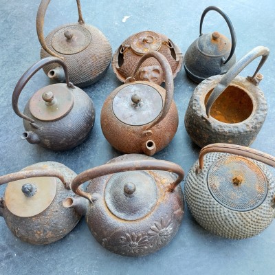 鉄瓶 急須 文福茶釜 9点 まとめ売り 骨董品 茶道具 茶道 南部鉄器 茶器 煎茶道具 伝統工芸品 金属工芸 アンティーク ジャンク 