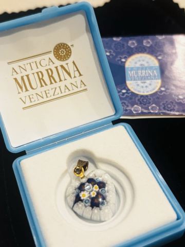 Antica Murrina Veneziana ペンダントトップ ハート型 ミルフォリ アンティカ ムリーナ ヴェネツィアーナ ケース付 ベネチアングラス