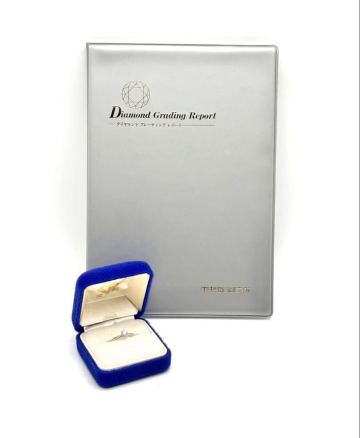 リ灘【中央宝石研究所鑑別書付】Pt900 天然ダイヤモンド リング 0.400ct F VVS-1 EXCELLENT 一粒ダイヤ 約10号 3.39g 指輪