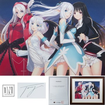 【1on1】真作 TONY 『輝ける乙女たち』 ミクストメディア ed.6 直筆サイン 作品保証書 ■ 世界を魅了するTonyが描く唯一無二の曲線美と艶