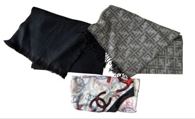 RY18 シャネル フェンディ ドルガバ 3点 スカーフ マフラー ココマーク ズッカ ロゴ シルク ウール まとめ売り CHANEL FENDI D&G