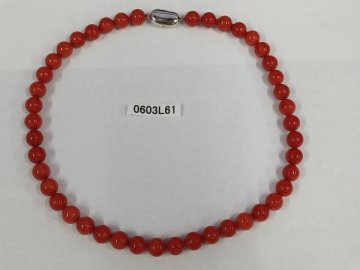0603L61　本珊瑚　サンゴ 　ネックレス　約48.8ｇ