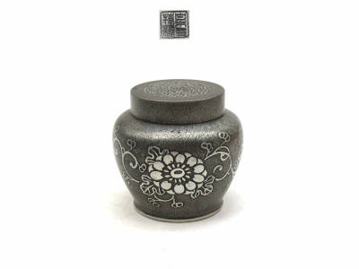 R8320 錫製 茶壺 茶入 茶筒 茶心壺 錫器 重さ約336.4g 刻印 底款 茶器 古美術 茶道具 金属工芸