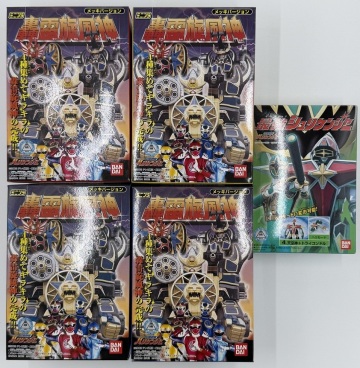 バンダイ　ミニプラ: 忍風戦隊ハリケンジャー　轟雷旋風神 メッキバージョン 全4種　+　最強シュリケンジャー④天空神　5種セット　未使用