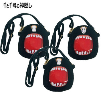送料300円(税込)■cv738■千と千尋の神隠し おでかけポシェット カオナシ 3点【シンオク】