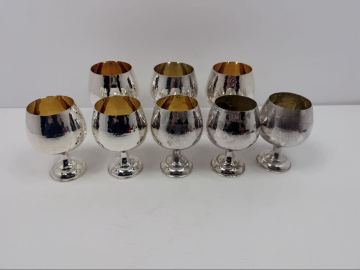 【SILVER刻印】silver 銀製 酒器 コップ 8個セット 総重量約620g まとめ売り 銀杯 シルバー