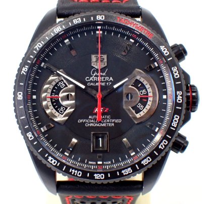 250本限定 定価87万円&uarr;43mm タグホイヤー グランドカレラ キャリバー17 自動巻 裏スケ 時計 CAV518B.FC6237L メンズ クロノグラフ 387