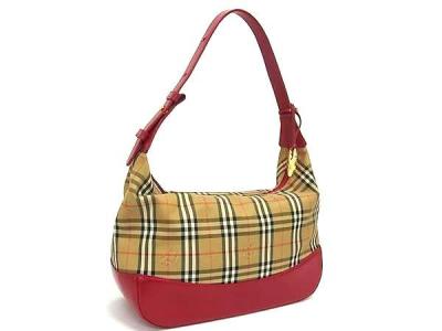1円 ■美品■ Burberrys バーバリーズ ノバチェック レザー&times;キャンバス ワンハンドル ハンドバッグ レディース ベージュ系 HA9114