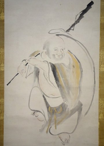 【掛け軸】　尾形光琳　「舞布袋」　真作　真筆保証　紙本金泥　江戸時代中期　琳派の大成者　尾形乾山の兄　光悦、宗達に私淑