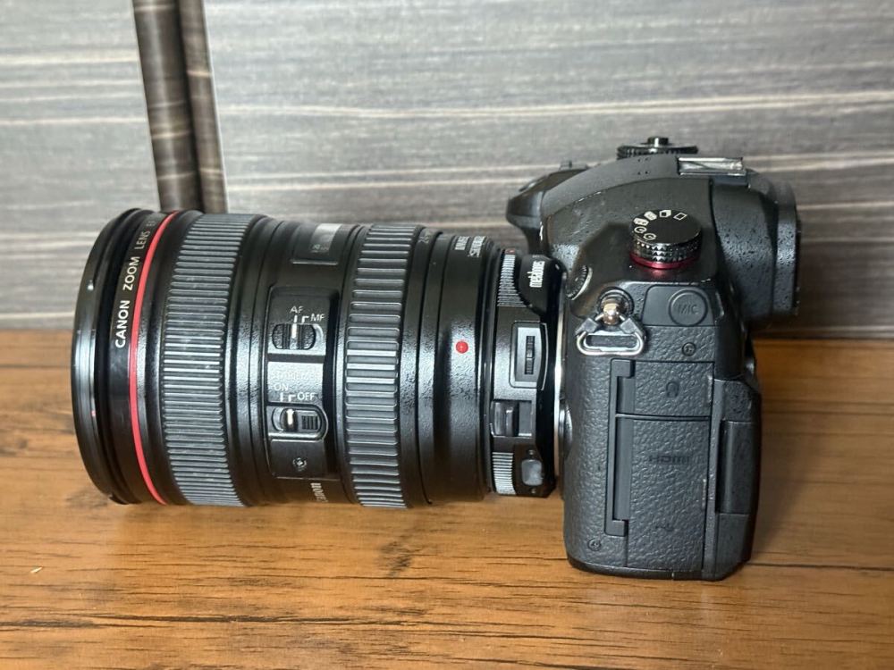 1円スタート！LUMIX DC-GH5S+Canon EF24-105mm F4 IS USM+metabones変換マウント+SanDisk Extreme Portable SSD 2TB一式セット
