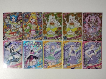 【訳あり品】ひみつのアイプリ カード 10枚セット 星4 ビビ じゅりあ つむぎ&times;2 ひまり 星3 チィ&times;5【エラー線・白欠け】