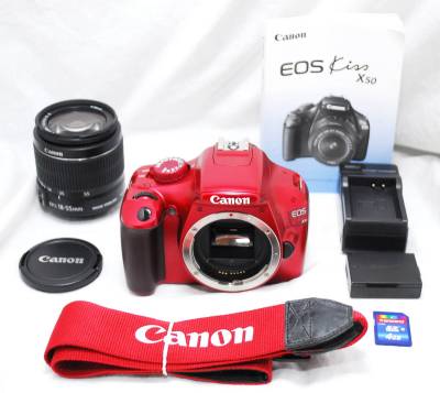 【新品級の超美品 3000ショット・SDカード付き】Canon キヤノン Kiss X50 EF-S 18-55mm IS Ⅱ