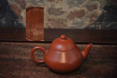 孟臣製　朱泥宜興水平紫砂壷急須　中国美術唐物煎茶道具
