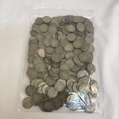 007112【0611 D-104】100円銀貨 稲穂 鳳凰 オリンピック 290枚 1388.5ｇ 百円銀貨 日本銀貨 古銭 硬貨 コレクション 昭和 アンティーク 