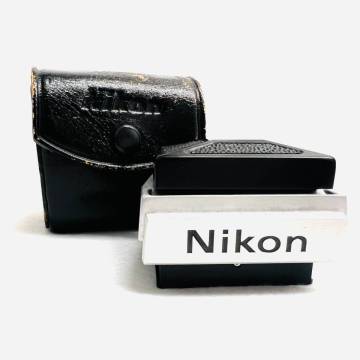 【C】Nikon ニコン DW-1 F2用 ウエストレベルファインダー 蛇腹良好 フィルム カメラ アクセサリー 純正革ケース 当時物 コレクターズ