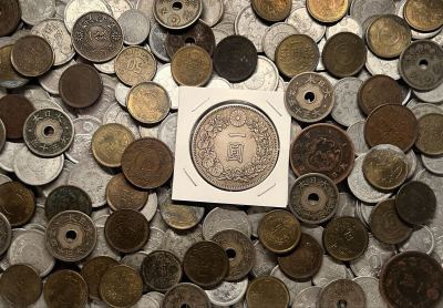 E19 日本古銭 一圓銀貨 旧一圓銀貨 旧一圓金貨 貿易銀 天保通宝 古銭 黄銅貨 青銅貨 竜銅貨 アルミ銭 古銭まとめ 古銭大量 銅貨 穴銭 古銭