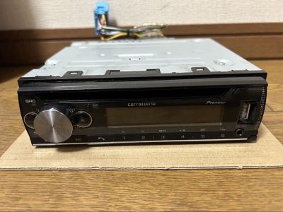 パイオニア カロッツェリア carrozzeria DEH-5500 1DINオーディオ bluetooth AUX USB CDプレーヤー ハンズフリー動作確認済　取扱説明書付