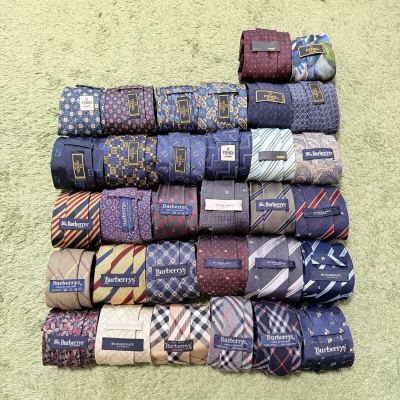 1円スタート！ BURBERRY FENDI バーバリー フェンディ シルク ネクタイ まとめ売 32本セット ブランドネクタイ ノバチェック ズッカ 