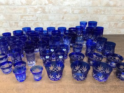 ☆中古品☆　江戸切子　切子　切子細工　まとめ売り　タンブラー　ワイングラス　ロックグラス　等